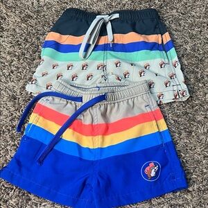 Buc-ees toddler boy swim shorts set of 2.